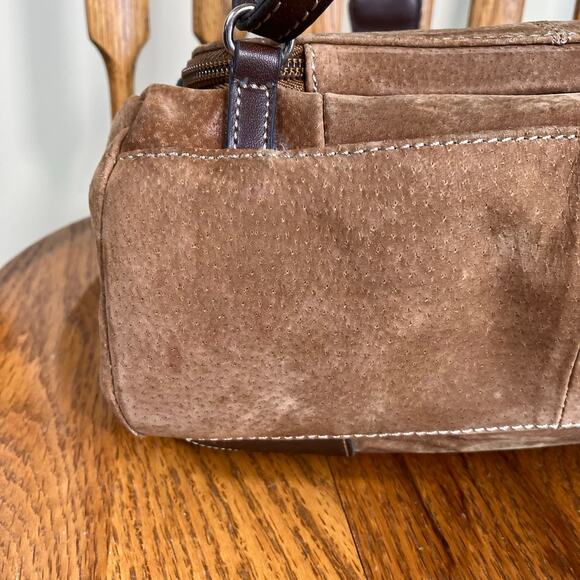 Wilsons Leather Y2K Retro Suede Sling Shoulder Bag Small Convertible Backpack main image 7